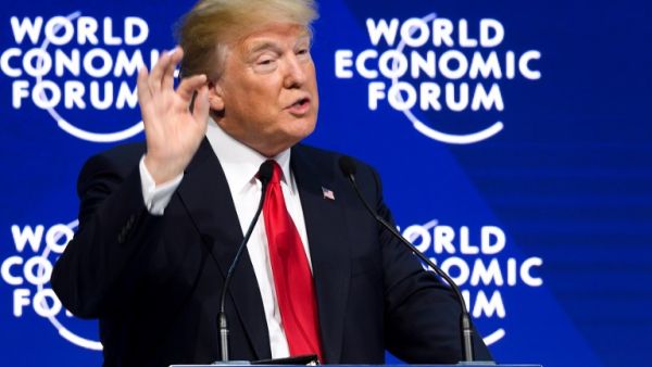 U.S. President Donald Trump delivers a speech during the World Economic Forum (WEF) annual meeting on January 26, 2018 in Davos, eastern Switzerland. 
(Fabrice COFFRINI / AFP)