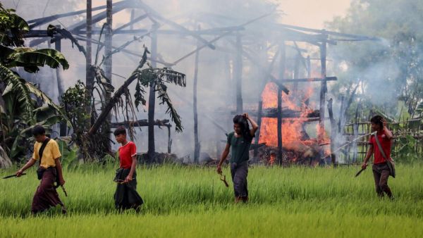 Dozens of villages were burned the same week Myanmar and Bangladesh signed a repatriation agreement for hundreds of thousands of Rohingya (AFP/File)