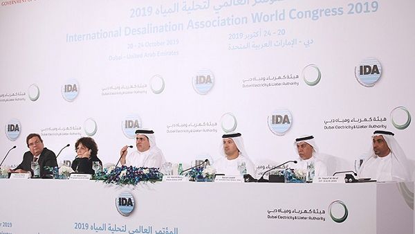 The congress is the largest of its kind on water desalination. (Photo: During the press conference at the Burj Al Arab hotel in Dubai).