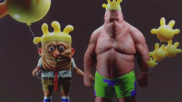 A 3D creations for the cartoon characters Spongebob and Patrick. (Miguel Vasquez/ Instagram) A 3D creations for the cartoon characters Spongebob and Patrick. (Miguel Vasquez/ Instagram)