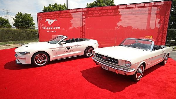 The 10 millionth Ford Mustang is a high-tech, 460 horsepower 2019 Wimbledon White GT V8 six-speed manual convertible equipped with the latest driver assist technology and built at Ford’s Flat Rock Assembly Plant in Michigan.