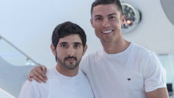Sheikh Hamdan and Ronaldo both posted images of their meet-up in Dubai. (Instagram)