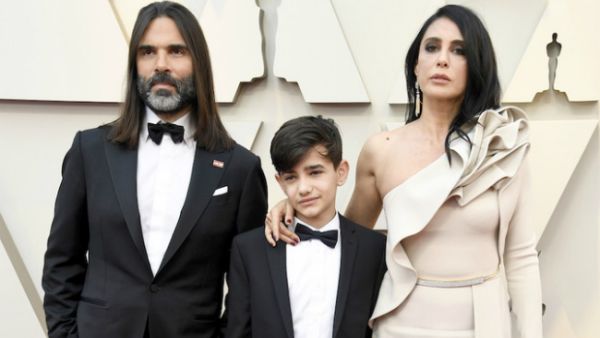 Khaled Mouzanar, Zain Al Rafeea, and Nadine Labaki at the Oscars. (Source: AFP)