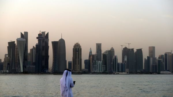 A man on the corniche in the Qatari capital Doha (AFP/File Photo)