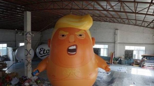 Six Metre High Inflatable Trump Baby (Twitter)