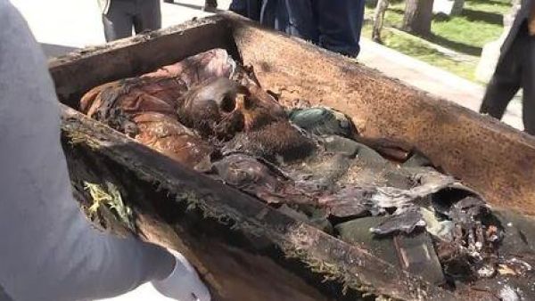 Skeleton belonging to 19th century Lt. Col. Karl Karlovich (Twitter)