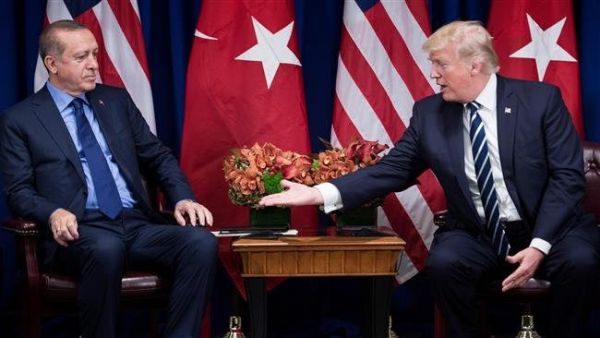 US President Donald Trump (R) and Turkish President Erdogan. (AFP/ File)