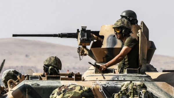 On Monday, Turkish Foreign Minister Mevlut Cavusoglu warned the Syrian regime against entering Afrin province in northern Syria (AFP)