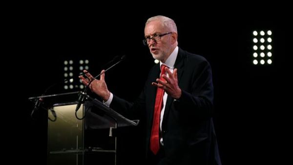 British Labour Party leader Jeremy Corbyn says parliament should decide in the event of a military strike on Syria and not the British government (AFP/File Photo)	