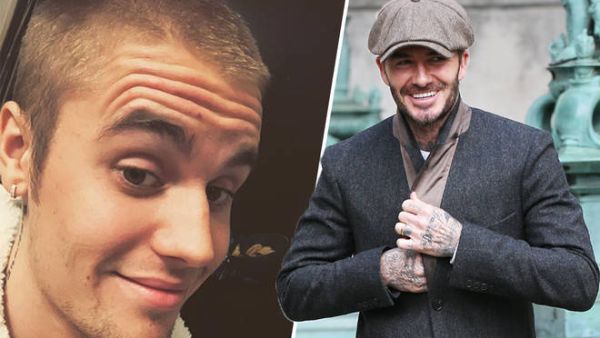 ديفيد بيكهام وجاستين بيبر