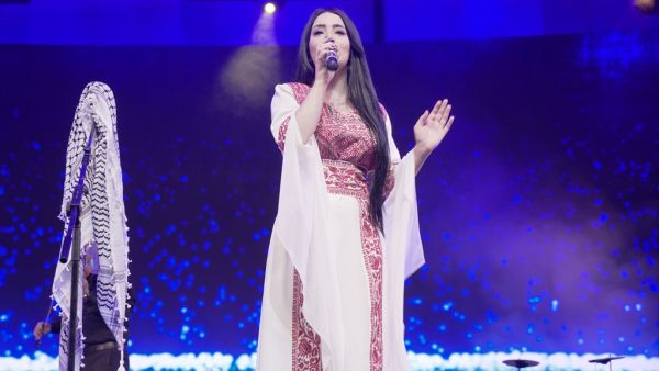 Manal Mousa gave a brilliant performance at the Global Village opening concert. (File photo)