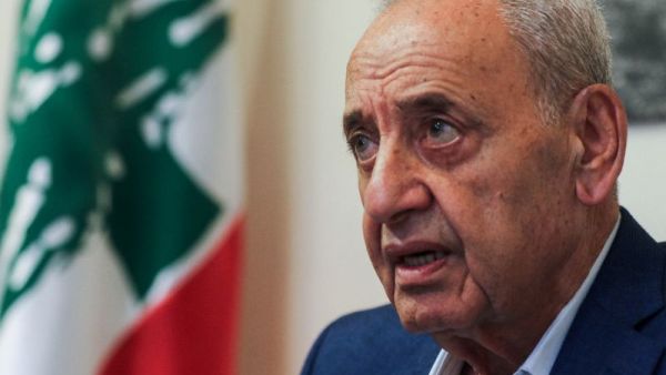 Lebanese Parliament Speaker Nabih Berri gives an interview to AFP. (AFP/ File Photo)