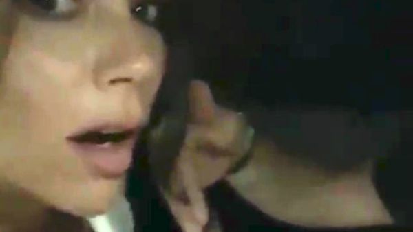 Last minute: Victoria Beckham is seen in an Instagram Stories video getting her hair trimmed as she rides along in the back of a car on her way to the People's Choice Awards on Sunday (Victoria Beckham - Instagram) Last minute: Victoria Beckham is seen in an Instagram Stories video getting her hair trimmed as she rides along in the back of a car on her way to the People's Choice Awards on Sunday (Victoria Beckham - Instagram)