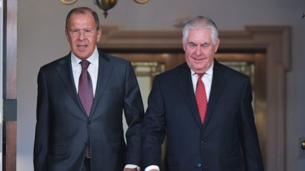 Russian Foreign Minister Sergei Lavrov (left) and US Secretary of State Rex Tillerson in Washington earlier this year (AFP/File Photo)
