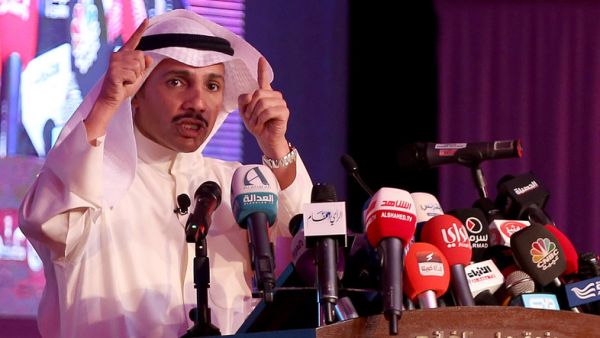 The Israeli delegation left the talks following the remarks by Al-Ghanim (pictured above) and several other parliamentarians in the midst of applause (AFP/File)