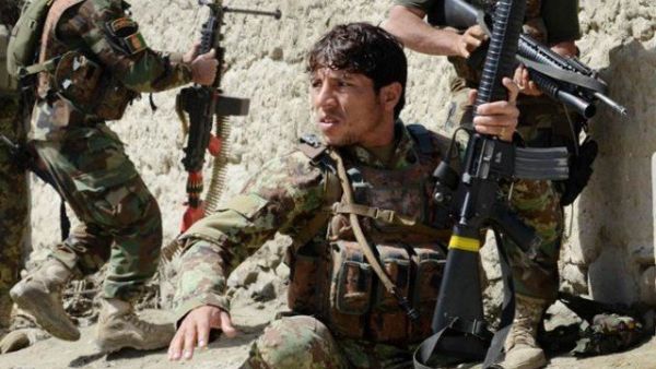 Afghan soldiers conduct a training exercise with light and heavy weapons inside the country. (AFP/File) Afghan soldiers conduct a training exercise with light and heavy weapons inside the country. (AFP/File)