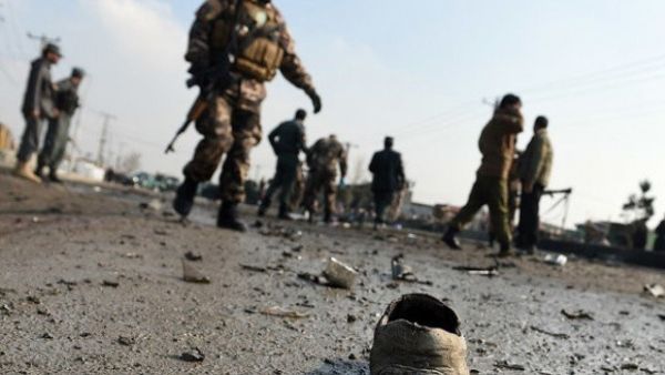 Soldier survey site of the deadly blast in Kabul which killed 57 people and injured 119.  (AFP/File Photo)