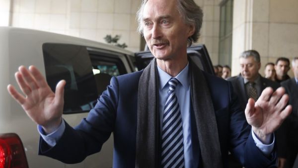 United Nations special envoy to Syria Geir Pedersen arrives in Damascus (AFP)