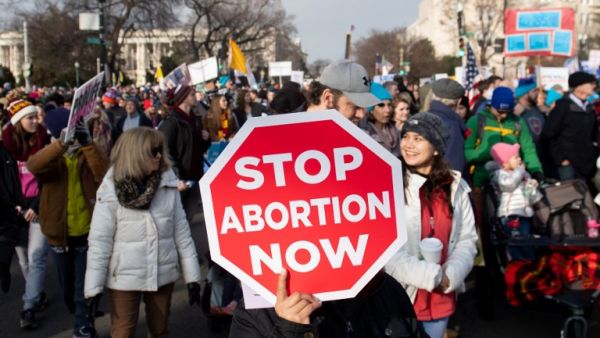 Anti-abortion activists participate in the "March for Life," outside the US Supreme Court in Washington, DC
SAUL LOEB / AFP