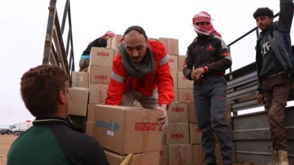 UN distributed aid to thousands of Syrians (Twitter)