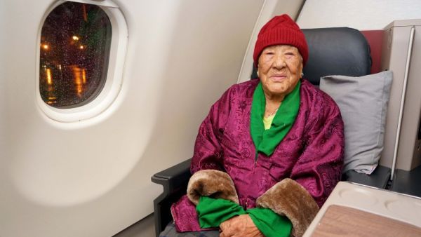 Ang Phurba Sherpini becomes the oldest-ever passenger of Turkey's national flag carrier (Twitter)