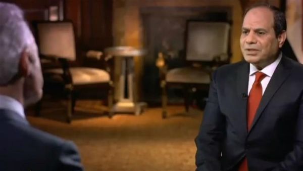 Egyptian President Abdel Fattah al-Sisi offered a rare acknowledgement of his close security cooperation with Israel in the Sinai peninsula during a U.S. television interview (Twitter)