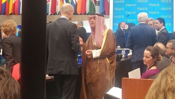 Adel al-Jubeir, not Ibrahim al-Assaf, is representing Saudi Arabia at the D-ISIS coalition meeting in Washington (Twitter)