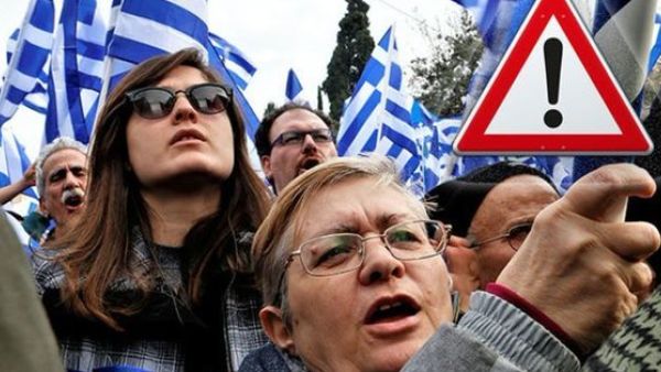 Thousands protest in Athens against Macedonia name change  (Twitter)