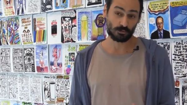 Artist Mazen Kerbaj (YT/Screenshot) 