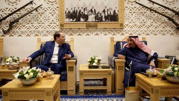 SaudiArabia King Salman Bin Abdulaziz and Tunisia Prime Minister Youssef Chahed (Twitter)