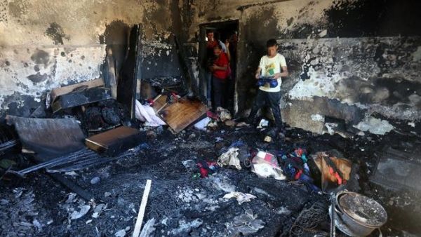 The Dawabsha home in Duma was almost completely destroyed by the arson attack in 2015. (AFP/File)