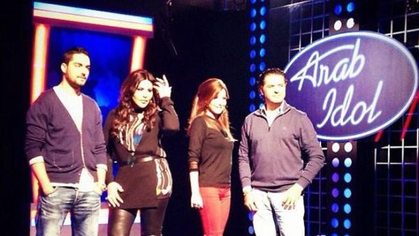 The Arab Idol judges get together.