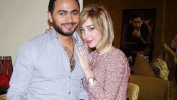 Tamer with his wife Basma (picture courtesy of 123 People).