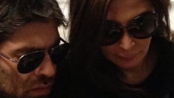 Wael Kfoury (L) and Elissa.