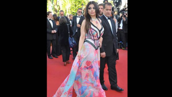 The French really love her: Haifa Wehbe at the Cannes Film Festival last month (Image: Facebook)