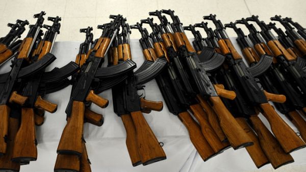 A group of AK-47s (AFP/Luis Robayo)