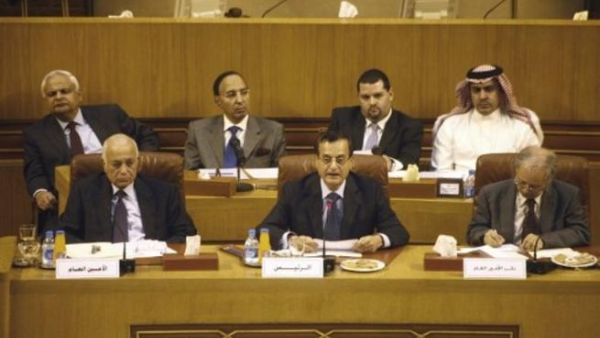 جانب من الاجتماع الوزاري الطارئ لجامعة الدول العربية مساء أمس السبت