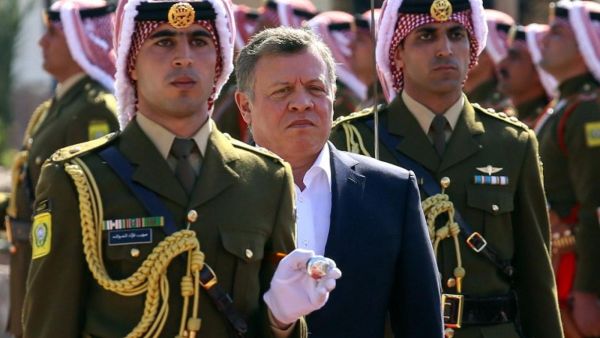 Jordan's King Abdullah II celebrates the centenary of the Arab Revolt against the region's ruling Ottoman Turks (AFP/ File)