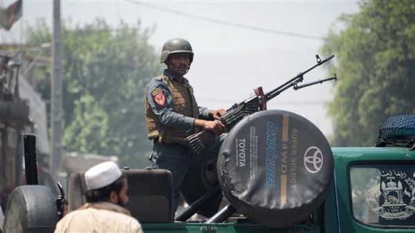An Afghan soldier stands guard atop a vehicle near the site of an attack in Jalalabad on July 31, 2018. (AFP/ File photo)