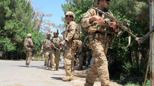 Afghan soldiers on patrol in Helmand province. (AFP/File)