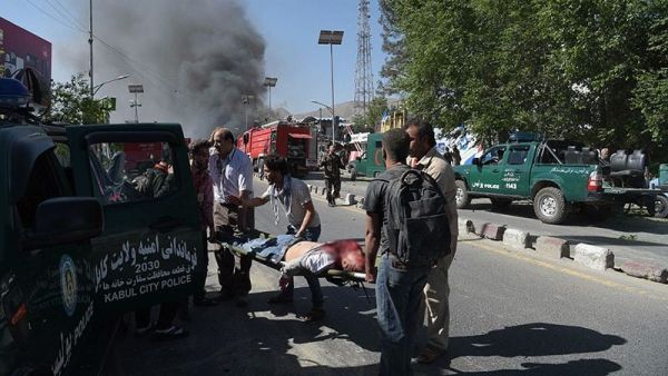 A victim is carried away on a stretcher at the site of the bombing. (AFP/ file Photo)
