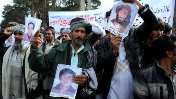 Afghans protesting outside the Iranian consulate in Herat in 2012. (AFP/File)