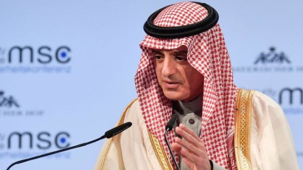 Saudi Arabia’s foreign minister Adel bin Ahmed Al-Jubeir gives a speech during the Munich Security Conference on February 18, 2018 in Munich, southern Germany. (AFP)