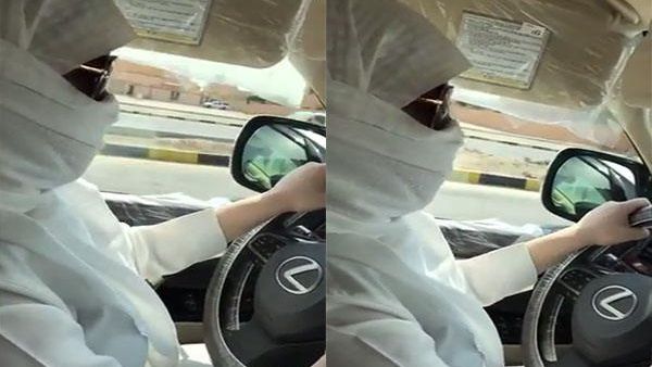 فتاة سعودية تقود لكزس بزي رجل فتاة سعودية تقود لكزس بزي رجل