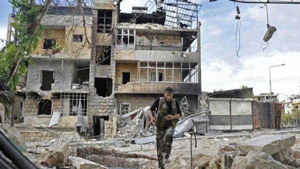 Syrian regime forces have recently stepped up their attacks on opposition-held parts of eastern Aleppo in an effort to retake the city and advance on Idlib. (AFP/File)