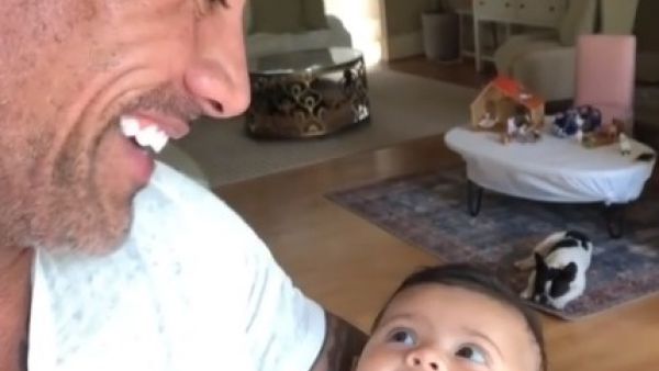  'The Rock' Johnson's with his Baby Daughter (Instagram)