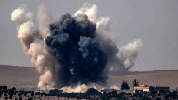 Smoke billows after an air strike on Jarablus, Syria, 24 August. (AFP/File) 
