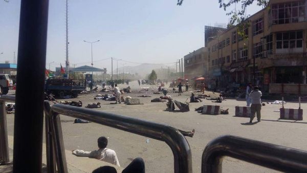 The aftermath of an explosion in Kabul, which claimed the lives of at least 29 people. (Twitter) 