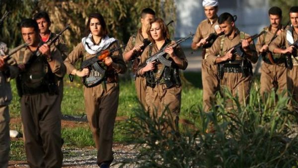 During a military operation launched by the Kurdish peshmerga forces near Mosul, Iraq's second city and the Islamic State group's de facto capital in the country, one Iraqi Kurdish reporter was killed and another wounded in August 2016. (AFP/Safin Hamed)