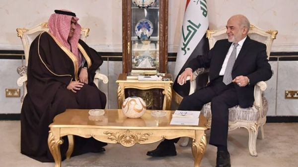 A picture released by the official website of the Iraqi Foreign Minister Ibrahim al-Jaafari on January 14, 2016 shows him (R) meeting with the Saudi ambassador to Iraqi Thamer al-Sabhan in the capital Baghdad. (AFP/File)